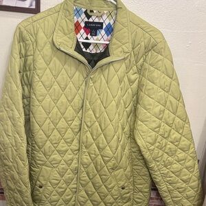 Lands' End Woman’s Light Olive Quilted Jacket